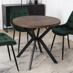 DORIAN Masă pliantă 80-160 cm Stejar rustic/negru — Mese