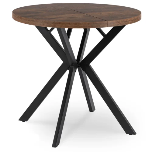 Masă extensibilă DORIAN 80-160 cm Stejar rustic/Negru