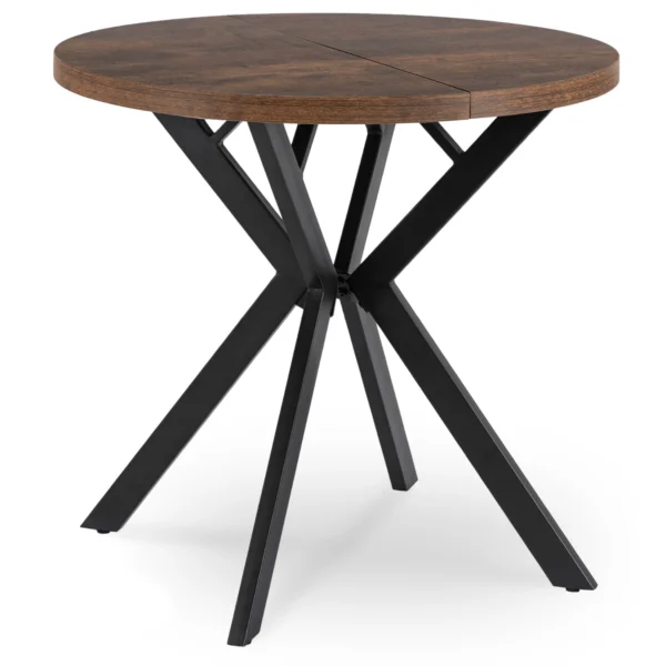DORIAN Masă pliantă 80-160 cm Stejar rustic/negru — Mese