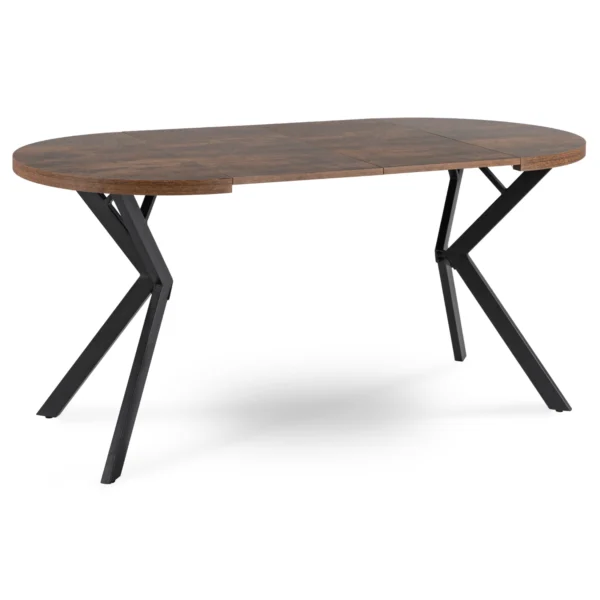 DORIAN Masă pliantă 80-160 cm Stejar rustic/negru — Mese