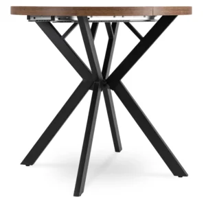 DORIAN Masă pliantă 80-160 cm Stejar rustic/negru — Mese