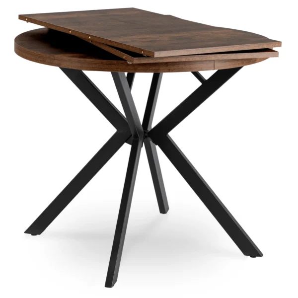 LUGO Masă extensibilă 90–190 cm Stejar rustic/Negru