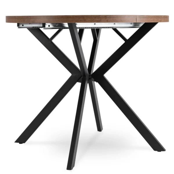 LUGO Masă extensibilă 90–190 cm Stejar rustic/Negru