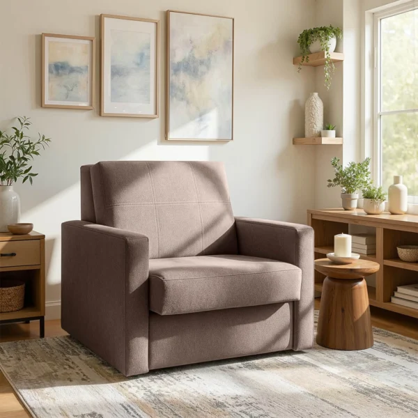 product-3239-0-1 MILAN 1 fotoliu de dormit simplu bej — Fotolii de relaxare