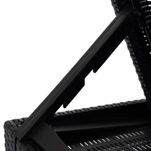 Scaun de grădină ARIZONA Negru Technorattan