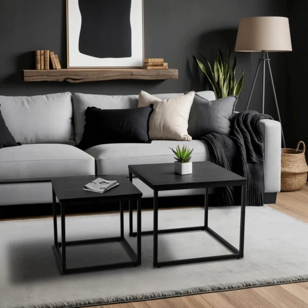 Set masă TEVET negru