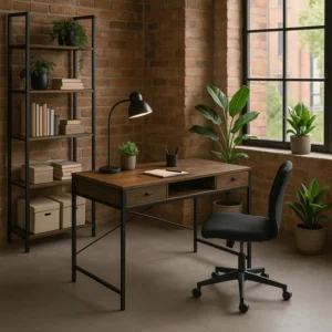 Birou STEP 123 cm Maro/Negru