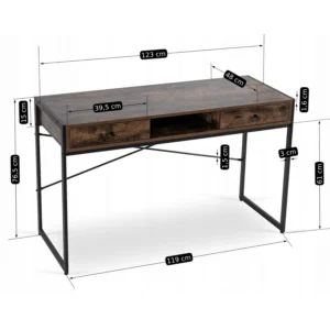 Birou STEP 123 cm Maro/Negru