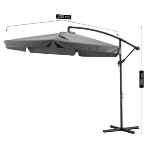 Umbrelă de grădină AKRON Grey