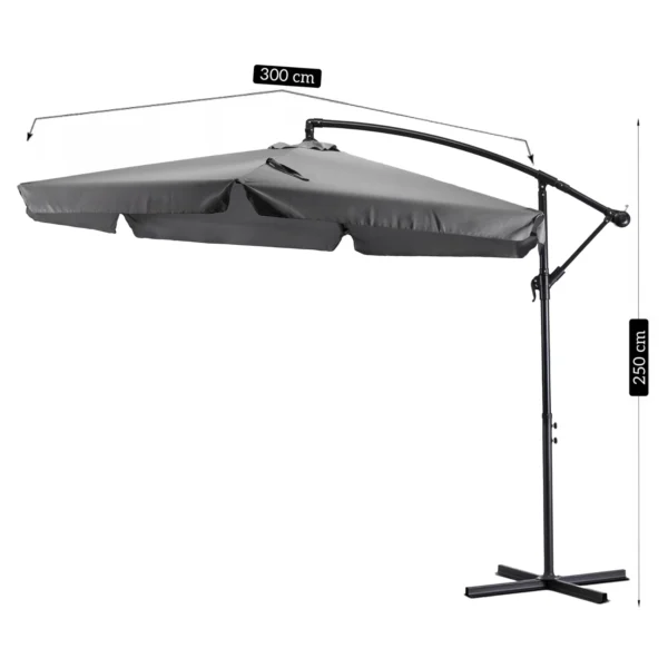 Umbrelă de grădină AKRON Grey