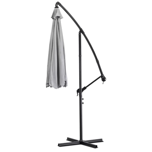 Umbrelă de grădină AKRON gri deschis