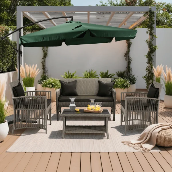 AKRON Umbrelă de grădină verde