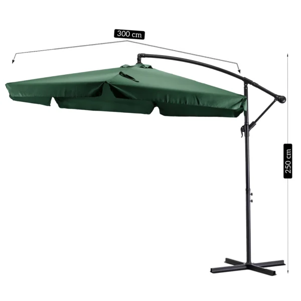 AKRON Umbrelă de grădină verde