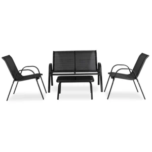 Set de mobilier de grădină MINNESOTA Black