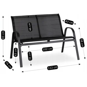 Set de mobilier de grădină MINNESOTA Black