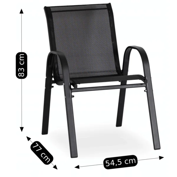 Set de mobilier de grădină MINNESOTA Black