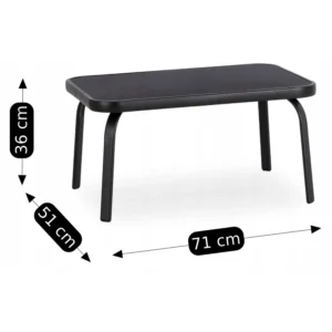 Set de mobilier de grădină MINNESOTA Black