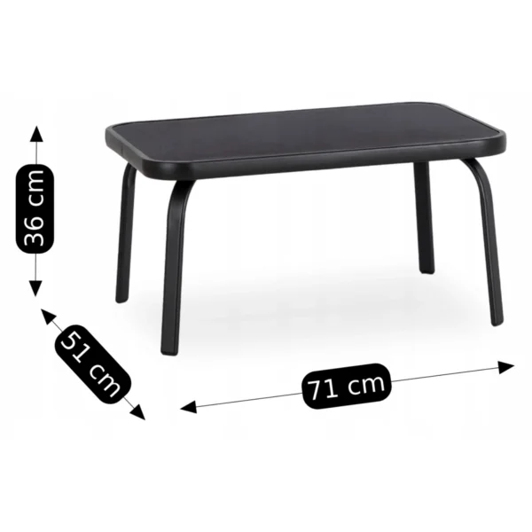 Set de mobilier de grădină MINNESOTA Black