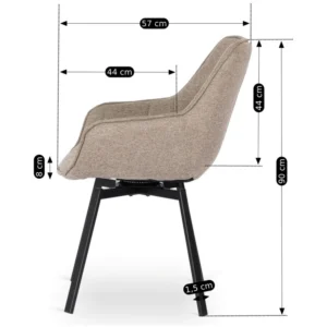 Scaun pivotant LUNA 2 Bej