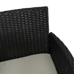 Set mobilier de grădină POMONA negru/bej