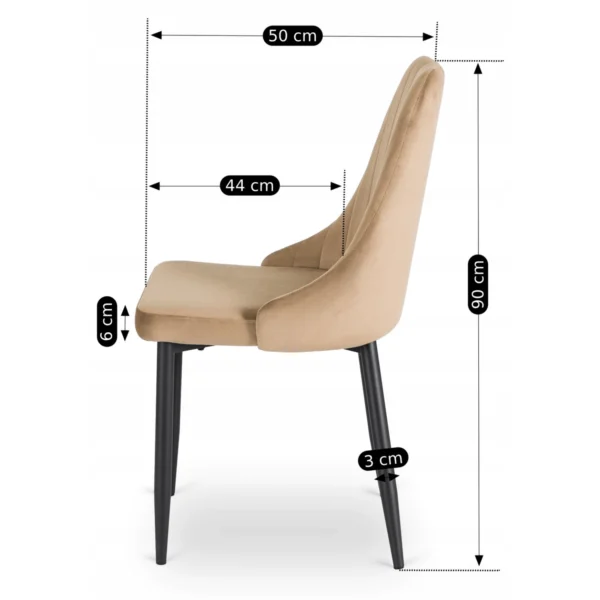 product-3257-10 Scaun BARI din velur bej