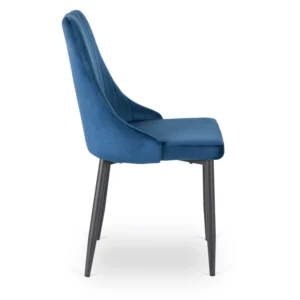 Scaun BARI din velur albastru marin