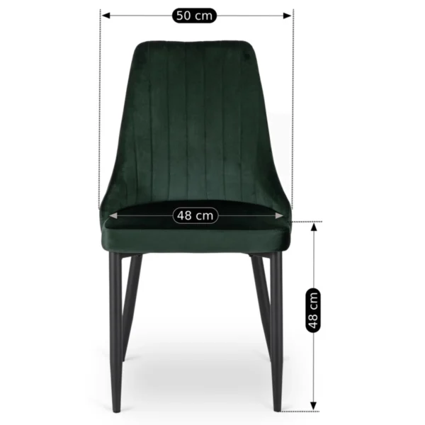 product-3259-4 Scaun BARI din catifea verde — MOBILA