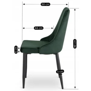 product-3259-5 Scaun BARI din catifea verde — MOBILA