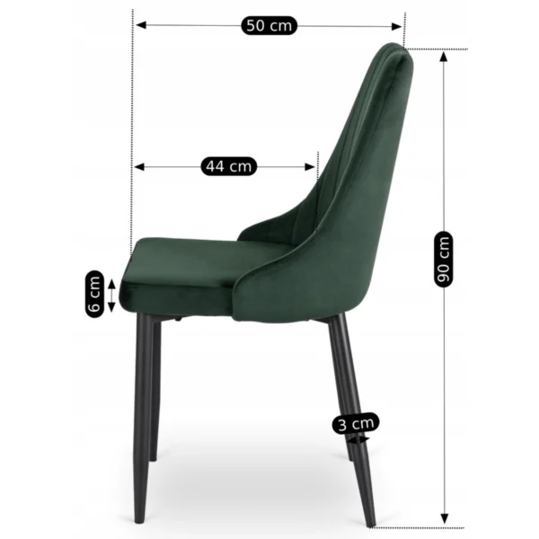 product-3259-5 Scaun BARI din catifea verde — MOBILA