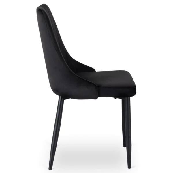 Scaun BARI Velur negru — MOBILA