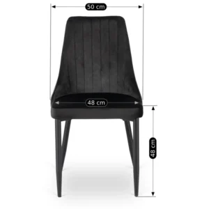 Scaun BARI Velur negru — MOBILA