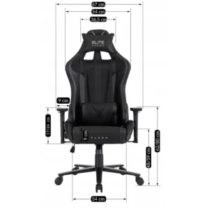 product-3262-16 Fotoliu pivotant pentru jocuri FLASH Negru — MOBILA