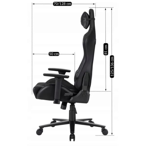 product-3262-17 Fotoliu pivotant pentru jocuri FLASH Negru — MOBILA