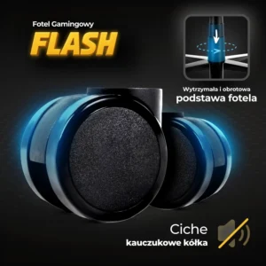 product-3262-5 Fotoliu pivotant pentru jocuri FLASH Negru — MOBILA