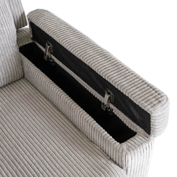 product-3264-12 SPENCER Gri Corduroy fotoliu pliabil — Fotolii de relaxare