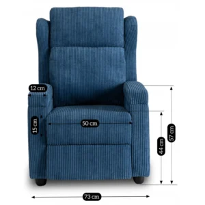 product-3265-14 SPENCER fotoliu pliabil Corduroy albastru marin — Fotolii de relaxare