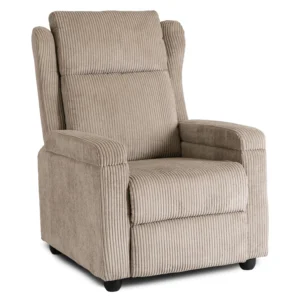 Scaun reclinabil din catifea bej SPENCER