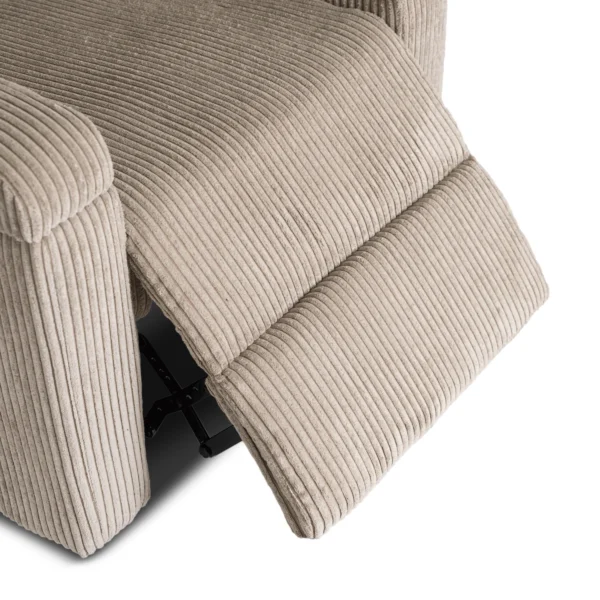 Scaun reclinabil din catifea bej SPENCER