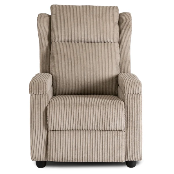 Scaun reclinabil din catifea bej SPENCER