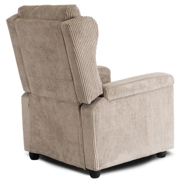 Scaun reclinabil din catifea bej SPENCER