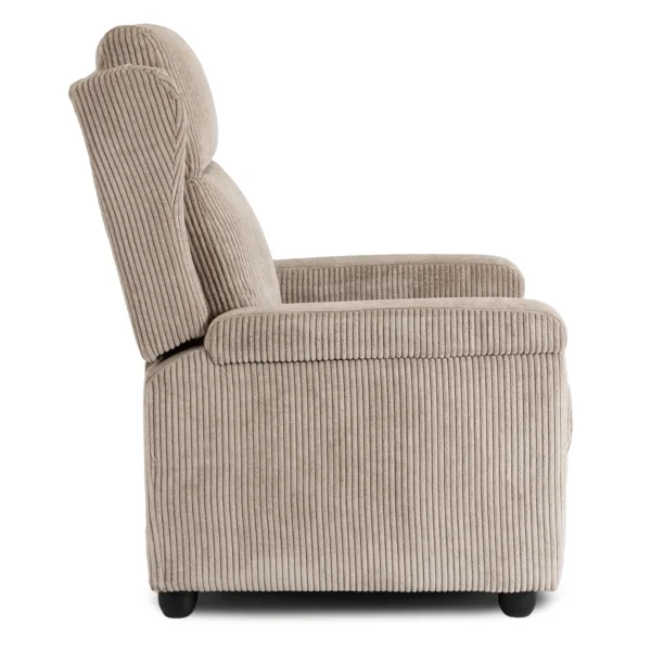 Scaun reclinabil din catifea bej SPENCER