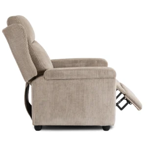 Scaun reclinabil din catifea bej SPENCER