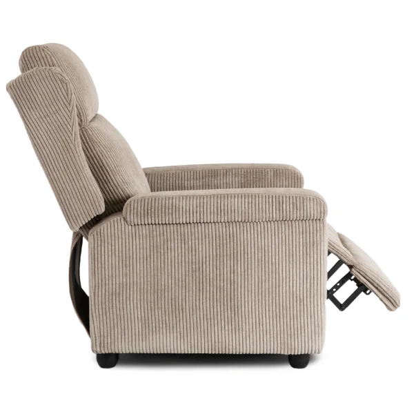 Scaun reclinabil din catifea bej SPENCER