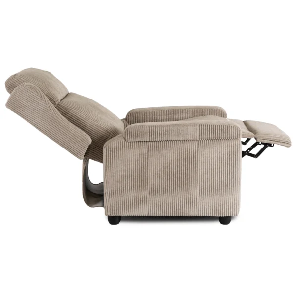 Scaun reclinabil din catifea bej SPENCER