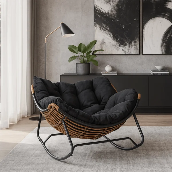 Scaun balansoar ELTON Negru