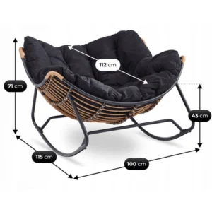 Scaun balansoar ELTON Negru