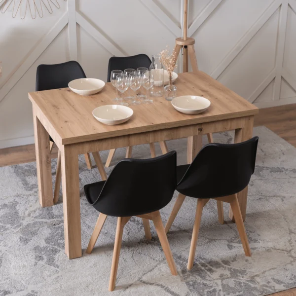 Masa extensibilă SKUBI 120–160 cm Stejar Artisan