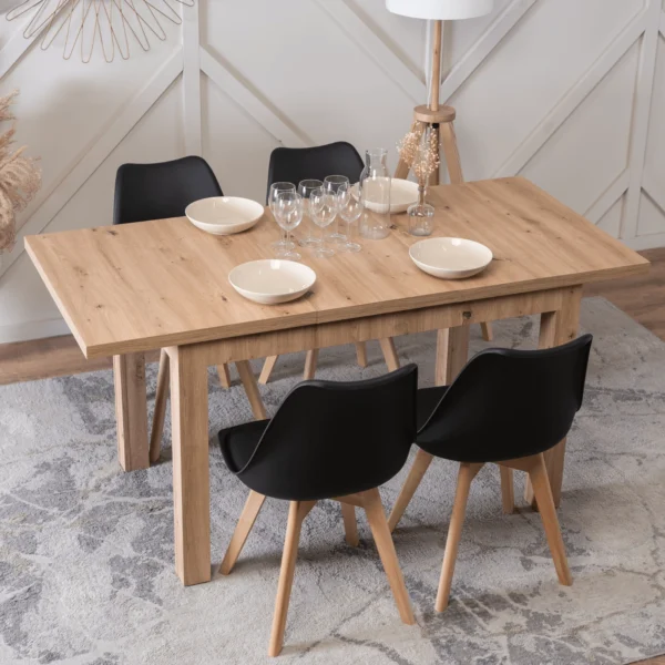 Masa extensibilă SKUBI 120–160 cm Stejar Artisan