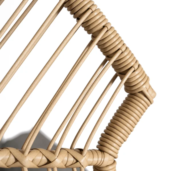 Scaun de grădină PORTLAND Grey cu suport pentru picioare