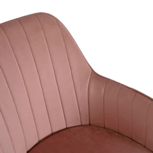 Scaun pivotant TOM din velur roz